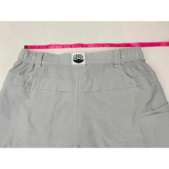 Coast Shore Men's Nylon Blend Gray Shorts Size Small Elastic Waist - Picture 13 of 16